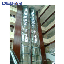 630kg Cheap Panoramic observation elevator with steel structure and good sightseeing